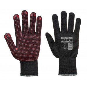 Nylon PVC pontozott kesztyű (12 p&aacute;r/csomag/m&eacute;ret)