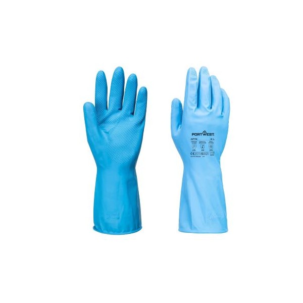 AP76 - FD Chemical B Latex könnyű kesztyű (12 pár), kék