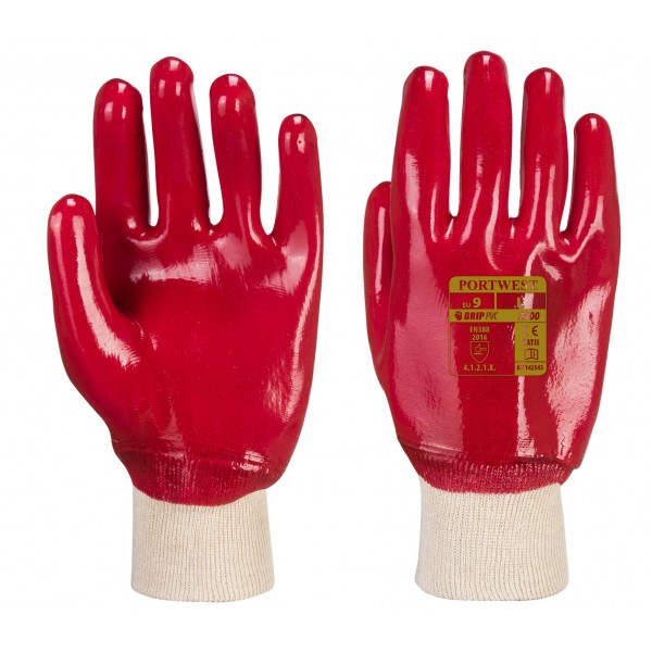PVC csuklóig mártott kesztyű (12 pár/csomag/méret)